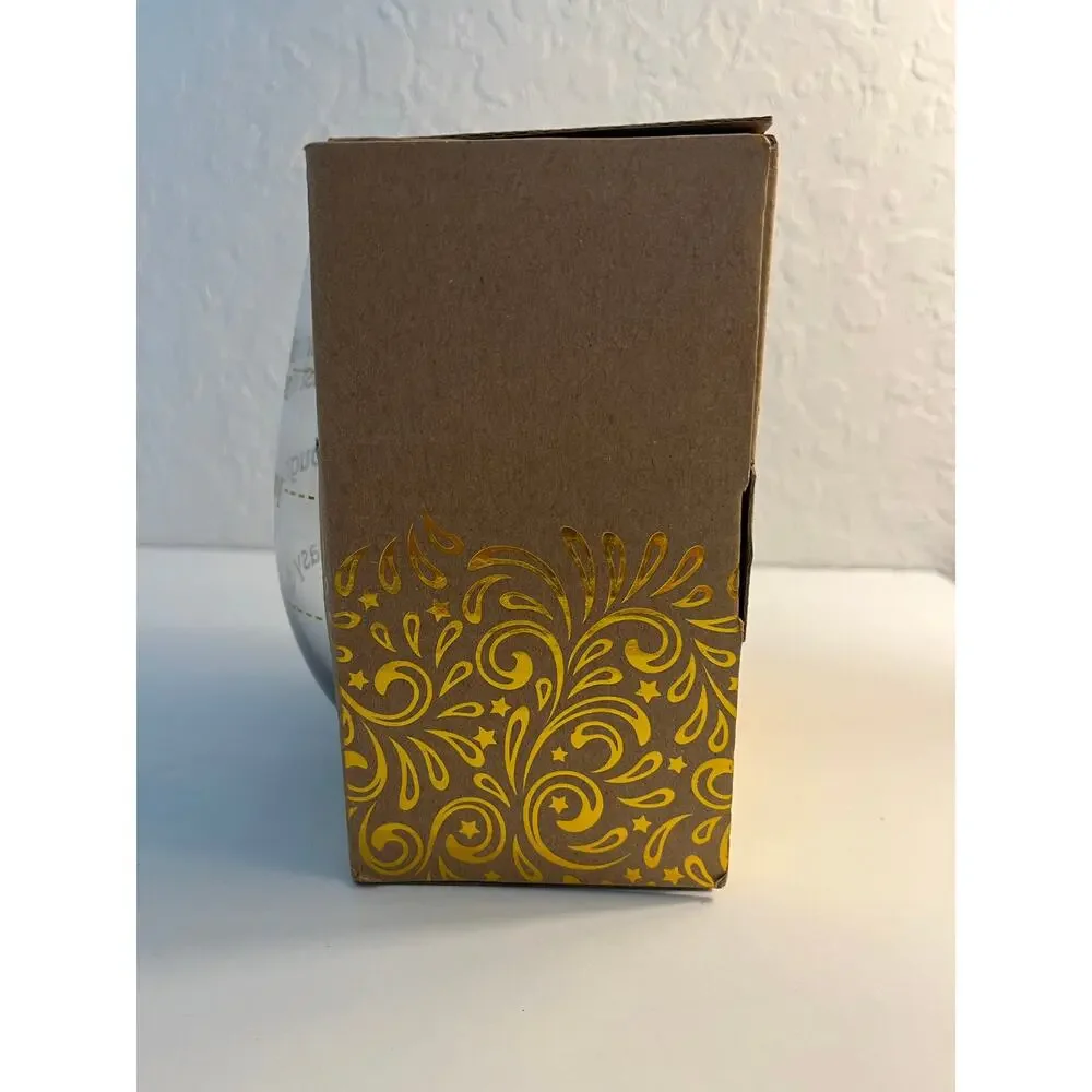 Don't Ask, Just Pour Stemless Wine Glass - TMD NEW Boxed Clear Gold Letter 30 oz
